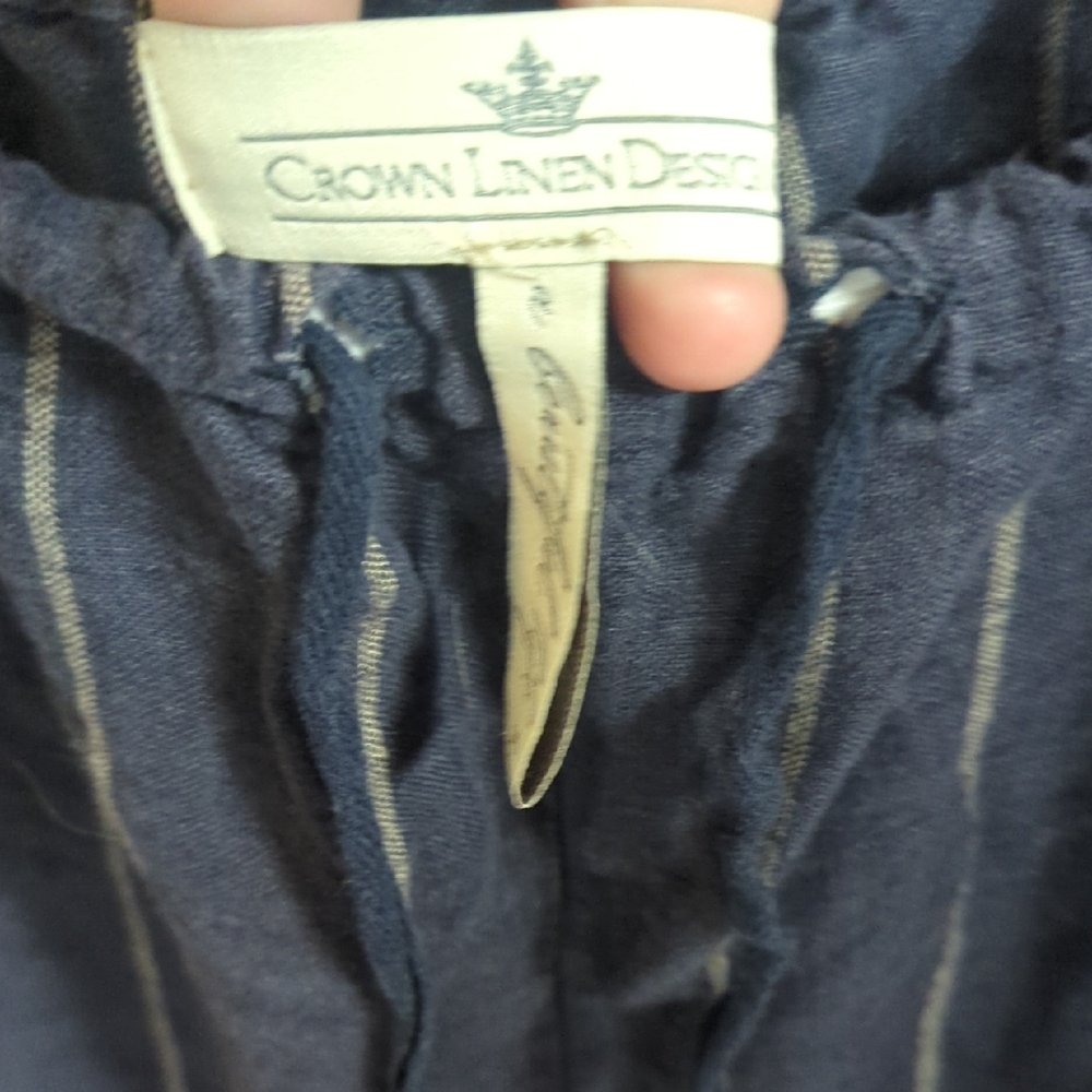 Elegant Navy Striped Pajama Pants - Picture 2 of 5